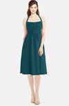 ColsBM Amya Blue Green Glamorous Sleeveless Zip up Chiffon Knee Length Bridesmaid Dresses