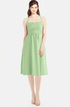 ColsBM Amya Sage Green Glamorous Sleeveless Zip up Chiffon Knee Length Bridesmaid Dresses