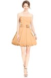 ColsBM Jordynn Apricot Glamorous Fit-n-Flare Zip up Knee Length Ruching Bridesmaid Dresses