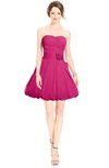 ColsBM Jordynn Beetroot Purple Glamorous Fit-n-Flare Zip up Knee Length Ruching Bridesmaid Dresses
