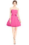 ColsBM Jordynn Rose Pink Glamorous Fit-n-Flare Zip up Knee Length Ruching Bridesmaid Dresses