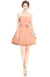 ColsBM Jordynn Salmon Glamorous Fit-n-Flare Zip up Knee Length Ruching Bridesmaid Dresses