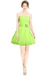 ColsBM Jordynn Sharp Green Glamorous Fit-n-Flare Zip up Knee Length Ruching Bridesmaid Dresses