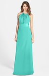 ColsBM Leah Blue Turquoise Luxury A-line Sleeveless Zip up Chiffon Floor Length Bridesmaid Dresses
