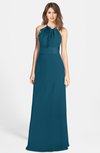 ColsBM Leah Moroccan Blue Luxury A-line Sleeveless Zip up Chiffon Floor Length Bridesmaid Dresses