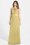 ColsBM Leah New Wheat Luxury A-line Sleeveless Zip up Chiffon Floor Length Bridesmaid Dresses