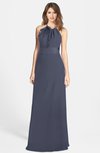 ColsBM Leah Nightshadow Blue Luxury A-line Sleeveless Zip up Chiffon Floor Length Bridesmaid Dresses