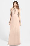 ColsBM Leah Peach Puree Luxury A-line Sleeveless Zip up Chiffon Floor Length Bridesmaid Dresses