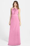 ColsBM Leah Pink Luxury A-line Sleeveless Zip up Chiffon Floor Length Bridesmaid Dresses