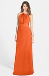ColsBM Leah Tangerine Luxury A-line Sleeveless Zip up Chiffon Floor Length Bridesmaid Dresses