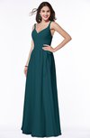 ColsBM Sariah Blue Green Elegant Fit-n-Flare Zip up Chiffon Floor Length Bridesmaid Dresses