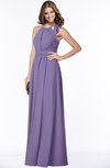 ColsBM Alison Chalk Violet Glamorous A-line Zip up Chiffon Floor Length Pleated Bridesmaid Dresses