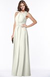 ColsBM Alison Cream Glamorous A-line Zip up Chiffon Floor Length Pleated Bridesmaid Dresses