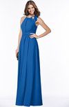 ColsBM Alison Royal Blue Glamorous A-line Zip up Chiffon Floor Length Pleated Bridesmaid Dresses