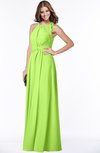 ColsBM Alison Sharp Green Glamorous A-line Zip up Chiffon Floor Length Pleated Bridesmaid Dresses