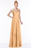 ColsBM Allison Apricot Gorgeous Sleeveless Zip up Floor Length Ruching Bridesmaid Dresses