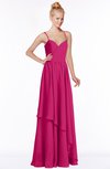ColsBM Allison Beetroot Purple Gorgeous Sleeveless Zip up Floor Length Ruching Bridesmaid Dresses