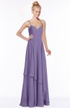 ColsBM Allison Chalk Violet Gorgeous Sleeveless Zip up Floor Length Ruching Bridesmaid Dresses