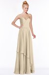 ColsBM Allison Champagne Gorgeous Sleeveless Zip up Floor Length Ruching Bridesmaid Dresses