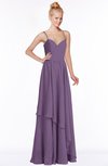 ColsBM Allison Chinese Violet Gorgeous Sleeveless Zip up Floor Length Ruching Bridesmaid Dresses