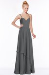 ColsBM Allison Grey Gorgeous Sleeveless Zip up Floor Length Ruching Bridesmaid Dresses