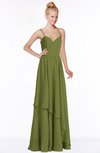 ColsBM Allison Olive Green Gorgeous Sleeveless Zip up Floor Length Ruching Bridesmaid Dresses