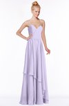 ColsBM Allison Pastel Lilac Gorgeous Sleeveless Zip up Floor Length Ruching Bridesmaid Dresses