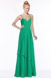 ColsBM Allison Pepper Green Gorgeous Sleeveless Zip up Floor Length Ruching Bridesmaid Dresses