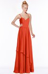 ColsBM Allison Persimmon Gorgeous Sleeveless Zip up Floor Length Ruching Bridesmaid Dresses