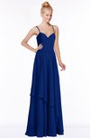 ColsBM Allison Sodalite Blue Gorgeous Sleeveless Zip up Floor Length Ruching Bridesmaid Dresses