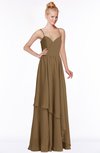 ColsBM Allison Truffle Gorgeous Sleeveless Zip up Floor Length Ruching Bridesmaid Dresses