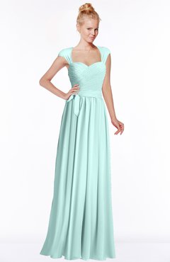 ColsBM Anna Blue Glass Modest Sleeveless Half Backless Chiffon Floor Length Bridesmaid Dresses