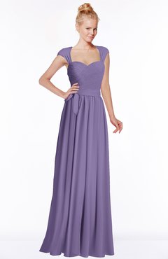 ColsBM Anna Chalk Violet Modest Sleeveless Half Backless Chiffon Floor Length Bridesmaid Dresses