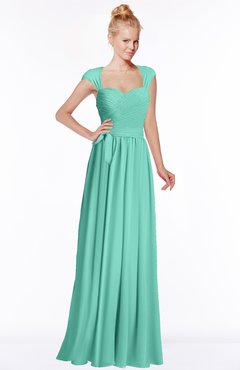 ColsBM Anna Mint Green Modest Sleeveless Half Backless Chiffon Floor Length Bridesmaid Dresses