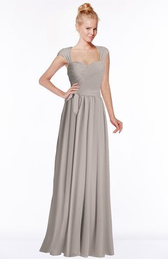 ColsBM Anna Mushroom Modest Sleeveless Half Backless Chiffon Floor Length Bridesmaid Dresses