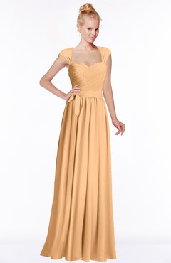 ColsBM Anna Salmon Buff Modest Sleeveless Half Backless Chiffon Floor Length Bridesmaid Dresses