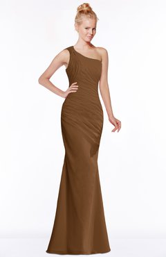 ColsBM Michelle Brown Simple A-line Sleeveless Chiffon Floor Length Bridesmaid Dresses
