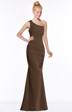 ColsBM Michelle Chocolate Brown Simple A-line Sleeveless Chiffon Floor Length Bridesmaid Dresses
