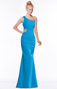 ColsBM Michelle Cornflower Blue Simple A-line Sleeveless Chiffon Floor Length Bridesmaid Dresses