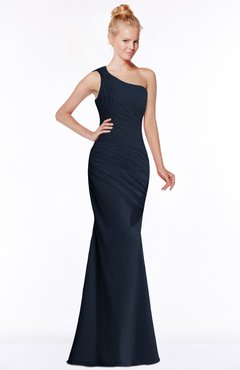 ColsBM Michelle Navy Blue Simple A-line Sleeveless Chiffon Floor Length Bridesmaid Dresses