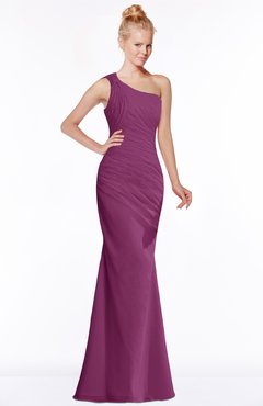 ColsBM Michelle Raspberry Simple A-line Sleeveless Chiffon Floor Length Bridesmaid Dresses
