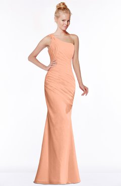 ColsBM Michelle Salmon Simple A-line Sleeveless Chiffon Floor Length Bridesmaid Dresses