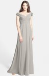 ColsBM Carolina Ashes Of Roses Gorgeous Fit-n-Flare Off-the-Shoulder Sleeveless Zip up Chiffon Bridesmaid Dresses