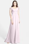 ColsBM Carolina Blush Gorgeous Fit-n-Flare Off-the-Shoulder Sleeveless Zip up Chiffon Bridesmaid Dresses