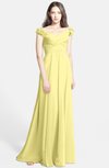 ColsBM Carolina Daffodil Gorgeous Fit-n-Flare Off-the-Shoulder Sleeveless Zip up Chiffon Bridesmaid Dresses