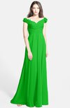 ColsBM Carolina Jasmine Green Gorgeous Fit-n-Flare Off-the-Shoulder Sleeveless Zip up Chiffon Bridesmaid Dresses