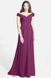 ColsBM Carolina Raspberry Gorgeous Fit-n-Flare Off-the-Shoulder Sleeveless Zip up Chiffon Bridesmaid Dresses