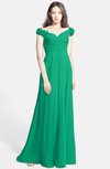ColsBM Carolina Sea Green Gorgeous Fit-n-Flare Off-the-Shoulder Sleeveless Zip up Chiffon Bridesmaid Dresses