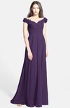 ColsBM Carolina Violet Gorgeous Fit-n-Flare Off-the-Shoulder Sleeveless Zip up Chiffon Bridesmaid Dresses