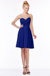 ColsBM Bridget Electric Blue Casual Sleeveless Zip up Chiffon Mini Bridesmaid Dresses